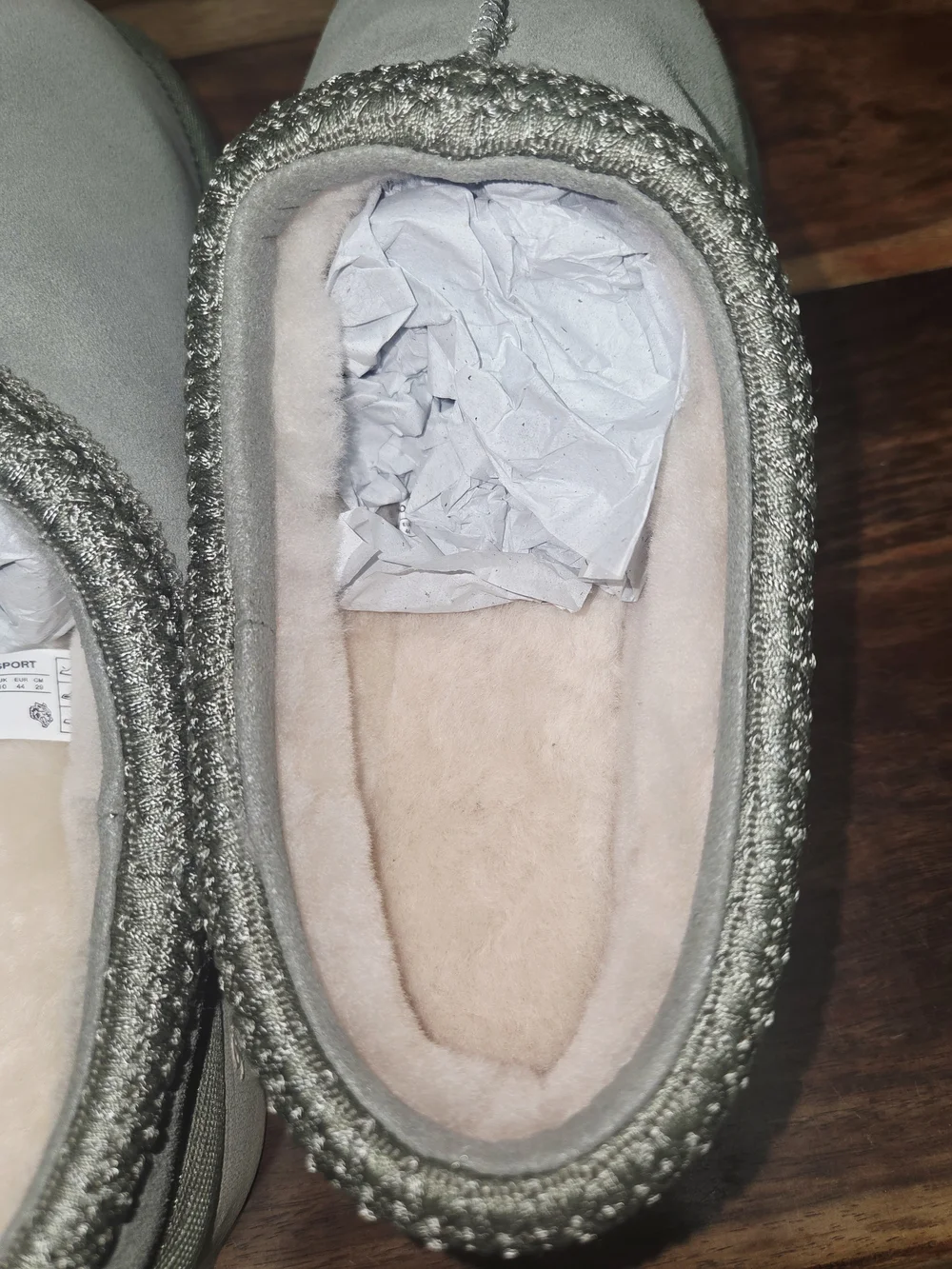 Darc Sport Wolf Head Mammoth Mule Slip-ons In Sage Green. Size 11M/12W